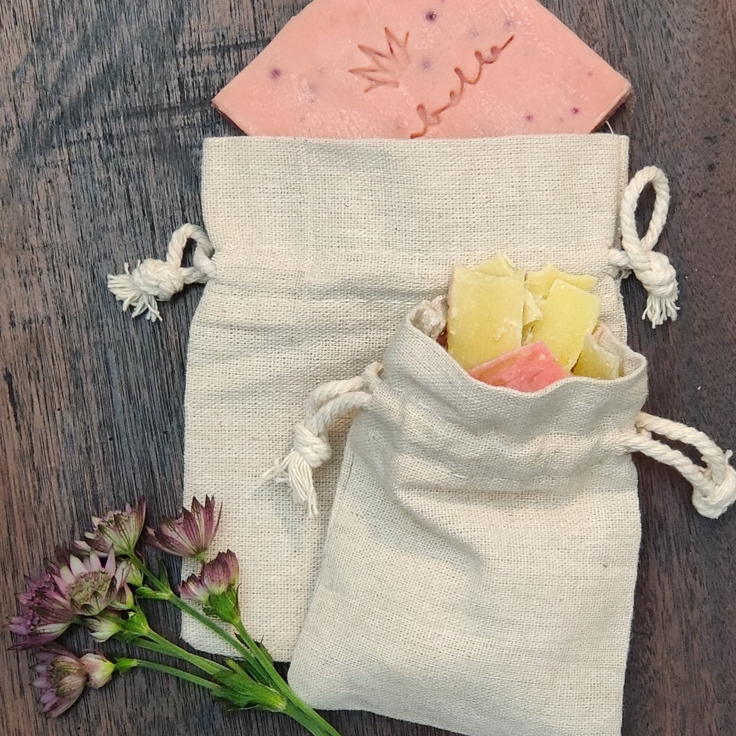 Ombelle pochette en lin, vide, grand
